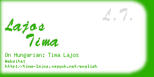 lajos tima business card